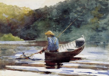  pêche - Garçon Pêche réalisme marine peintre Winslow Homer